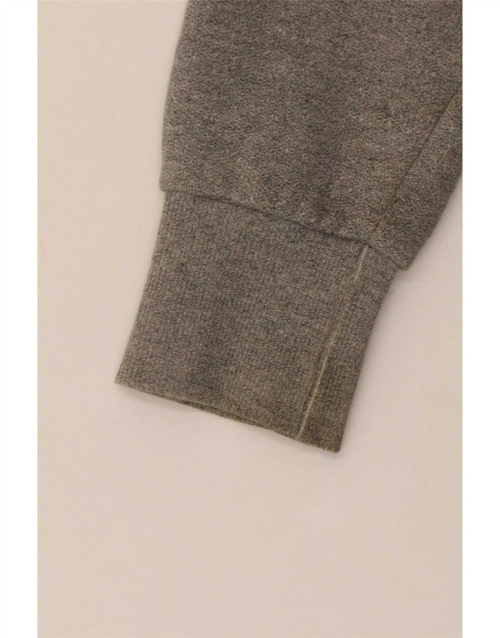Suéter masculino Superdry com capuz e zíper gráfico grande algodão cinza