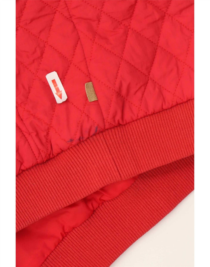Jaqueta acolchoada feminina com capuz Timberland UK 14 Nylon vermelho médio