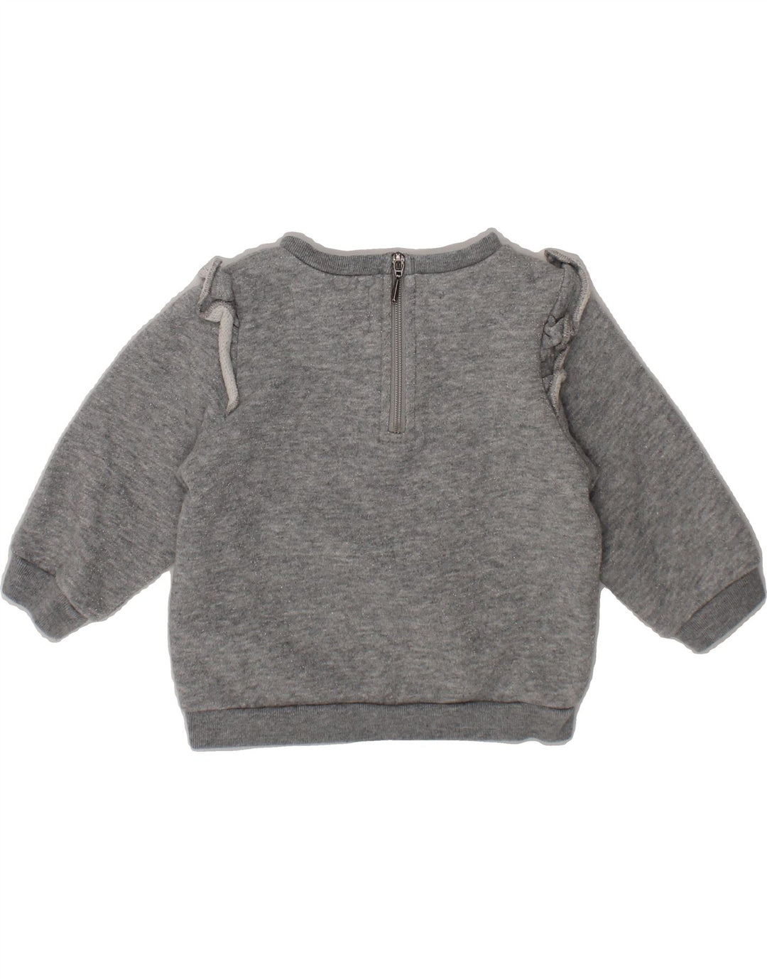 LEVI'S Baby Girls Graphic Sweatshirt Jumper 6-9 Months Grey Cotton Vintage Levi's and Second-Hand Levi's from Messina Hembry 