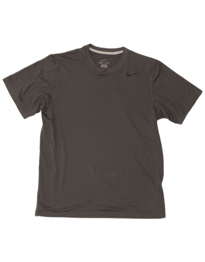 Camiseta Nike Masculina Dri Fit Top Grande Cinza Poliéster