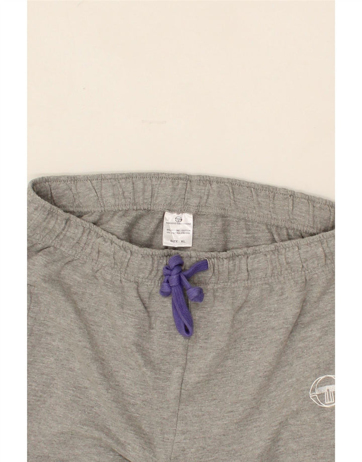 SERGIO TACCHINI Womens Tracksuit Trousers UK 18 XL Grey Cotton Vintage Sergio Tacchini and Second-Hand Sergio Tacchini from Messina Hembry 
