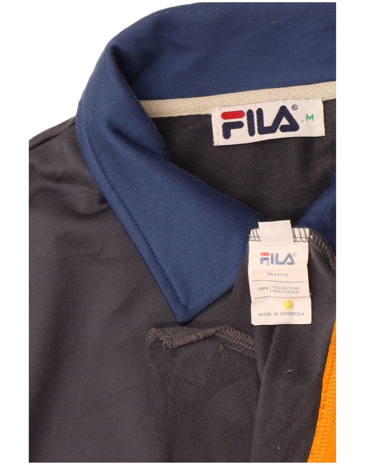 Fila Mens Tracksuit Top Jacket Médio Azul Marinho Colourblock Poliéster