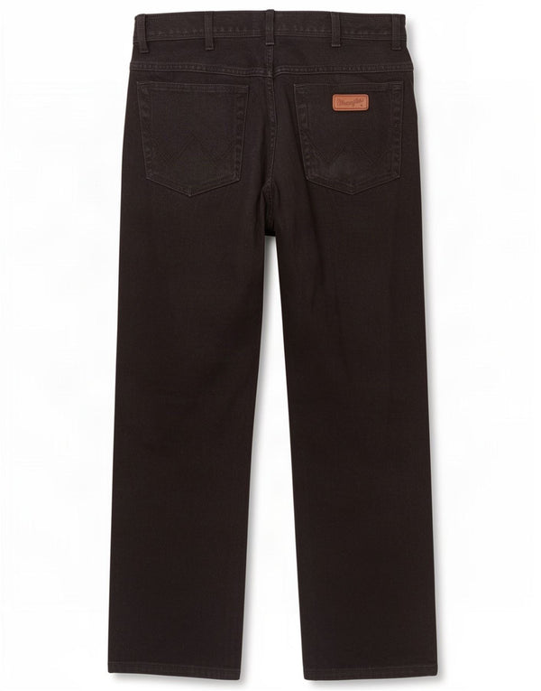 Wrangler Mens Regular Fit Straight Jeans W34 L30 Algodão Preto