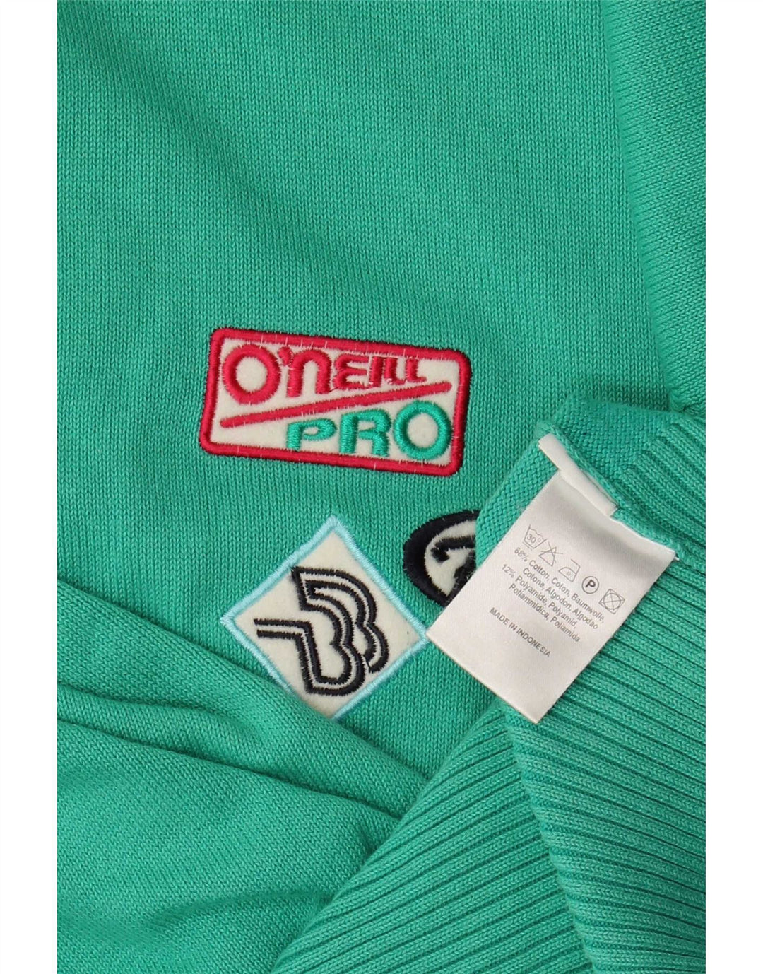 Suéter feminino O'Neill com gola redonda e algodão verde pequeno Reino Unido 8