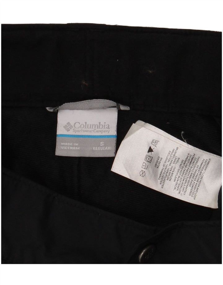 Calças de esqui femininas Columbia UK 10 pequenas pretas de nylon