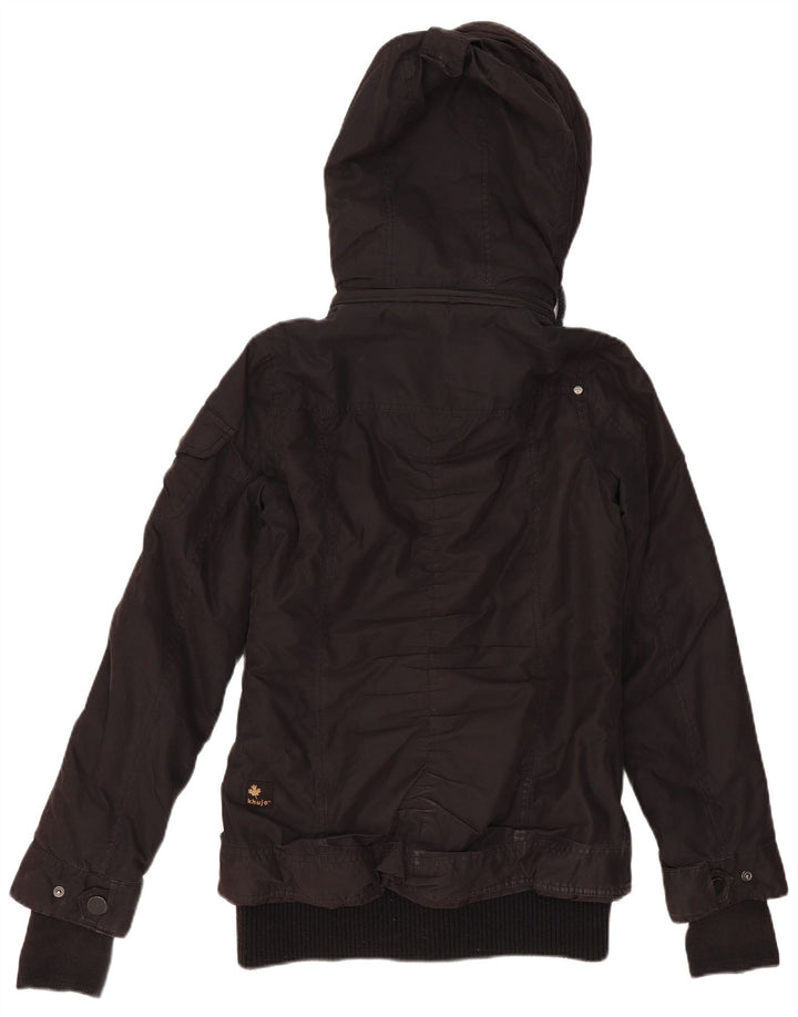 Jaqueta utilitária masculina KHUJO com capuz Reino Unido 38 poliéster preto médio