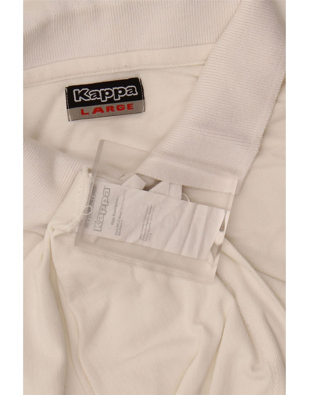 Camisa polo masculina KAPPA grande algodão branco