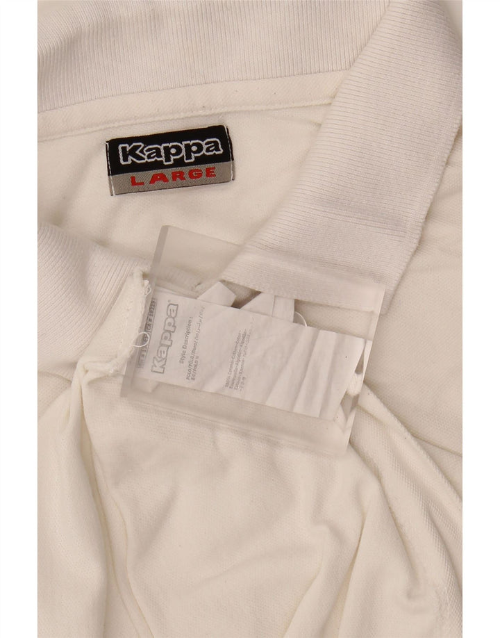 Camisa polo masculina KAPPA grande algodão branco