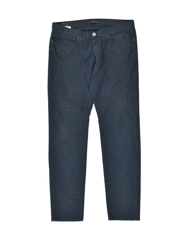 JECKERSON Masculino Slim Fit Calça Casual W36 L33 Azul Marinho Algodão