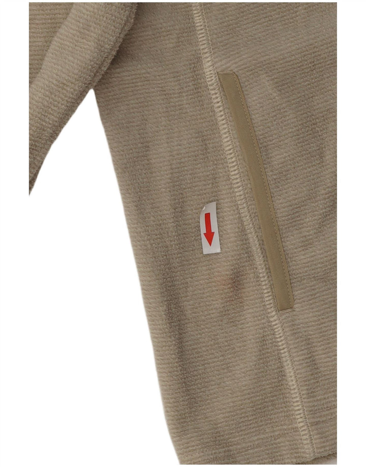 Jaqueta de lã feminina Jack Wolfskin Reino Unido 8/10 poliéster bege pequeno