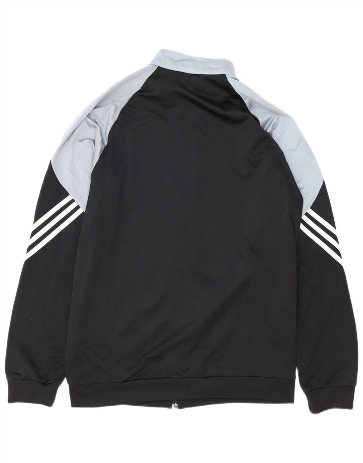 ADIDAS Mens Tracksuit Top Jacket Grande Preto Colourblock Poliéster