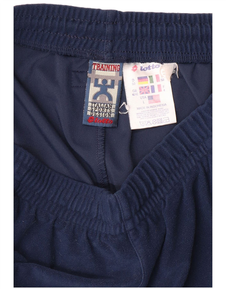 Calça de treino masculina de lã de treinamento LOTTO Reino Unido 40/42 azul marinho médio