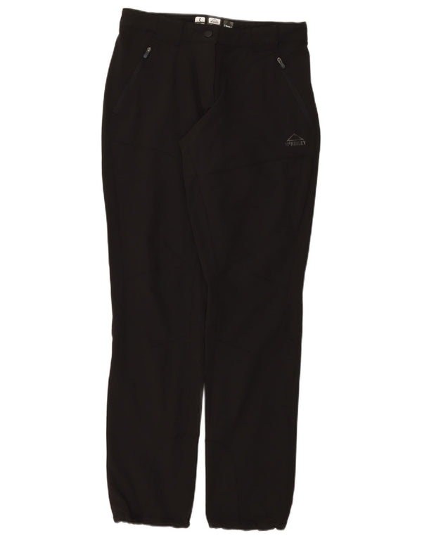 Calça chino reta feminina MC Kinley UK 10 pequena W28 L31 preta