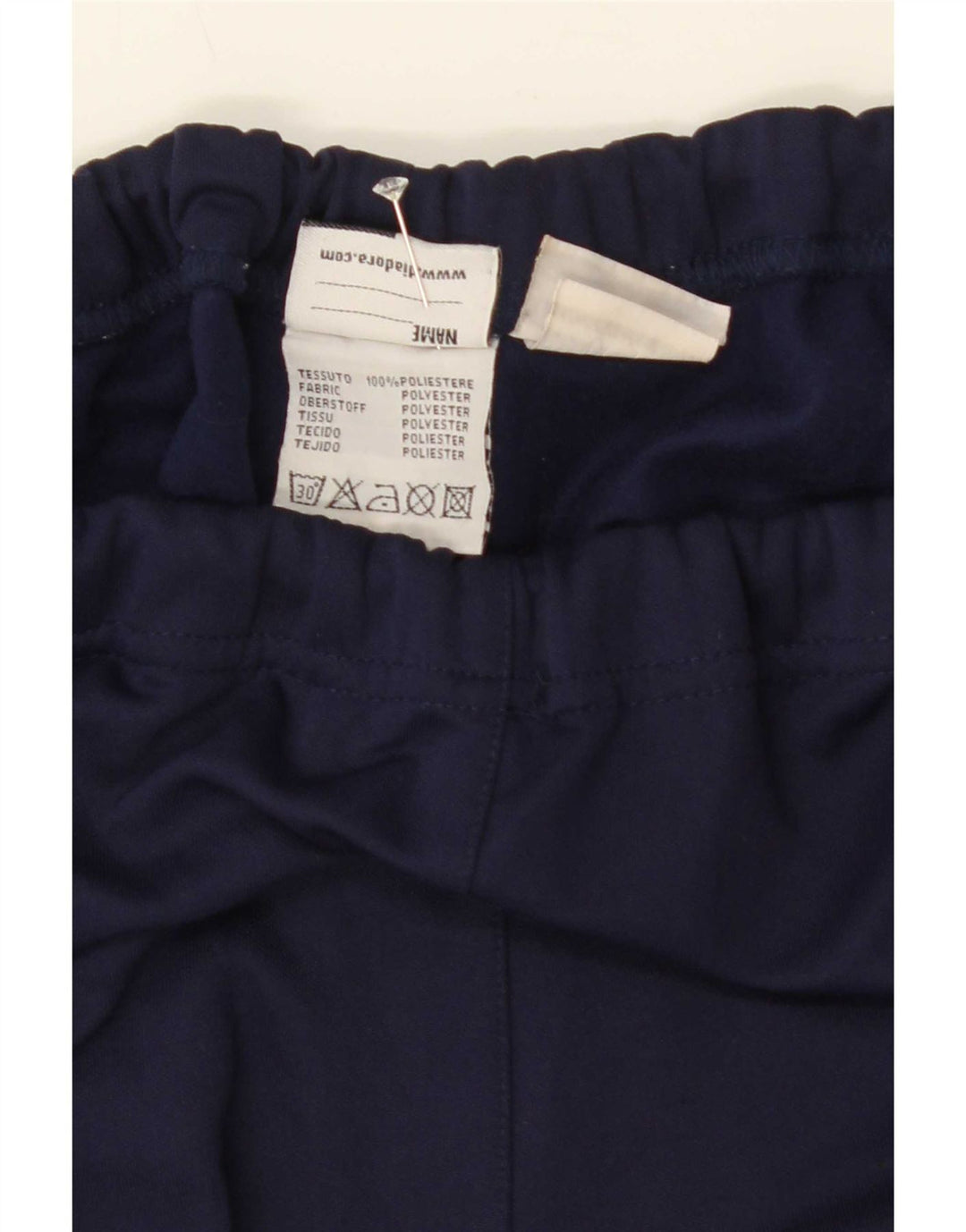 Calça de treino masculina Diadora Joggers grande poliéster azul marinho