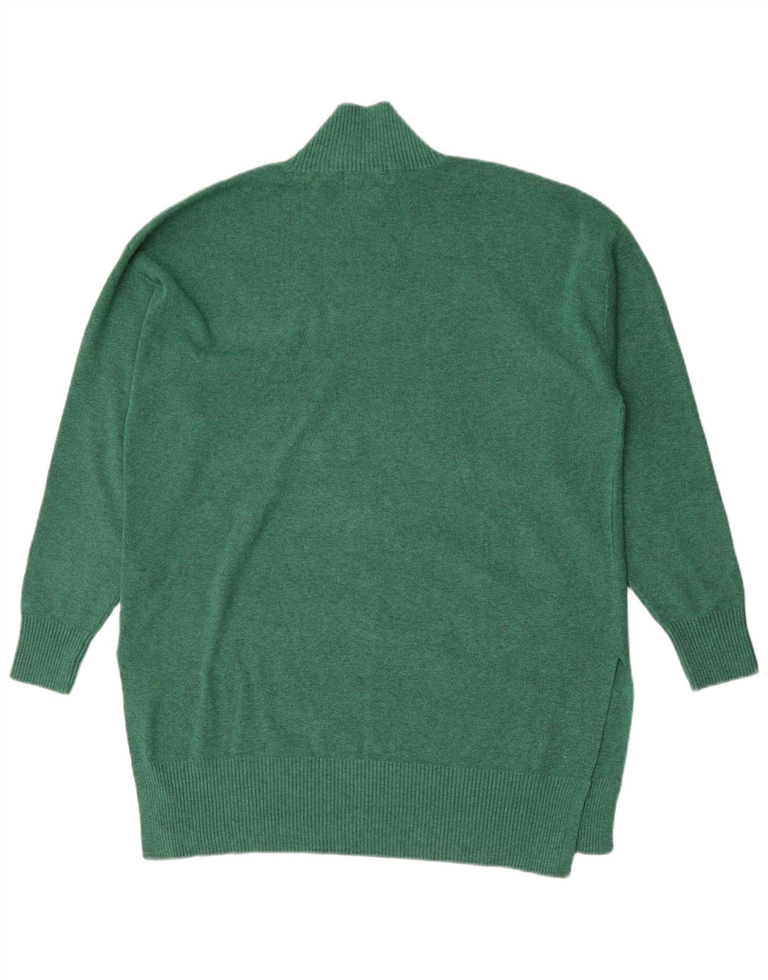 Suéter feminino Marks & Spencer com gola tartaruga Reino Unido 14 verde médio