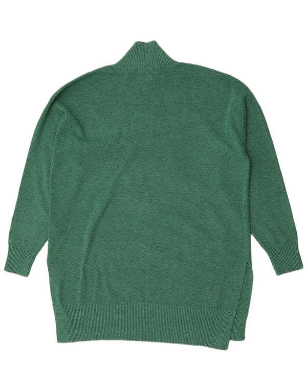 Suéter feminino Marks & Spencer com gola tartaruga Reino Unido 14 verde médio