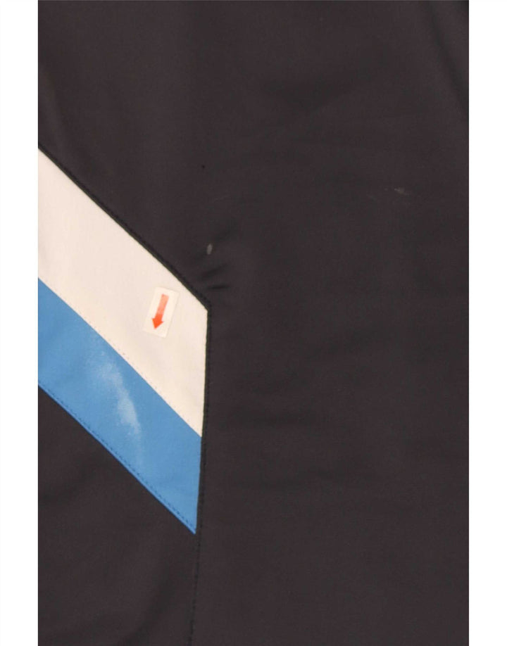 Calça de treino masculina Kappa médio preto colorblock poliéster