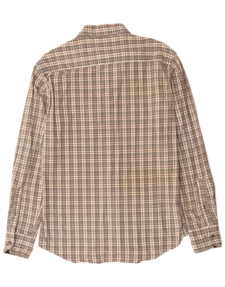 Camisa masculina de flanela Kappa média de algodão xadrez multicolorido