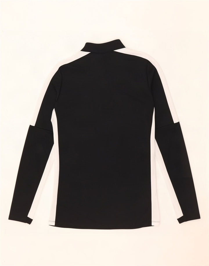 Nike Mens Dri Fit Zip Neck Pullover Treino Top XS Preto Colourblock