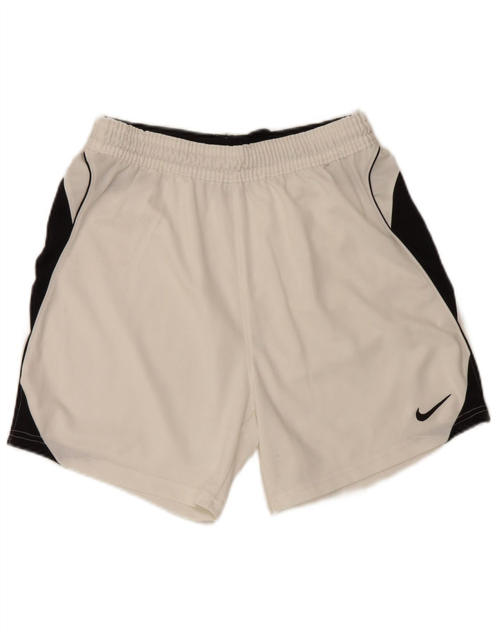 Shorts esportivos masculinos Nike médio branco colorblock