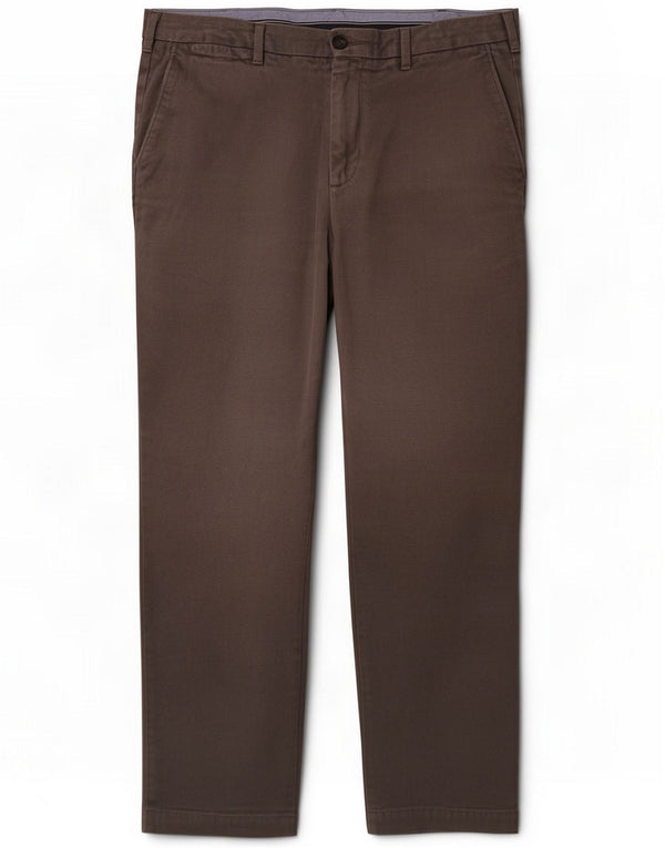 Henry Cottons Mens Straight Chino Calças W34 L29 Algodão Cinza
