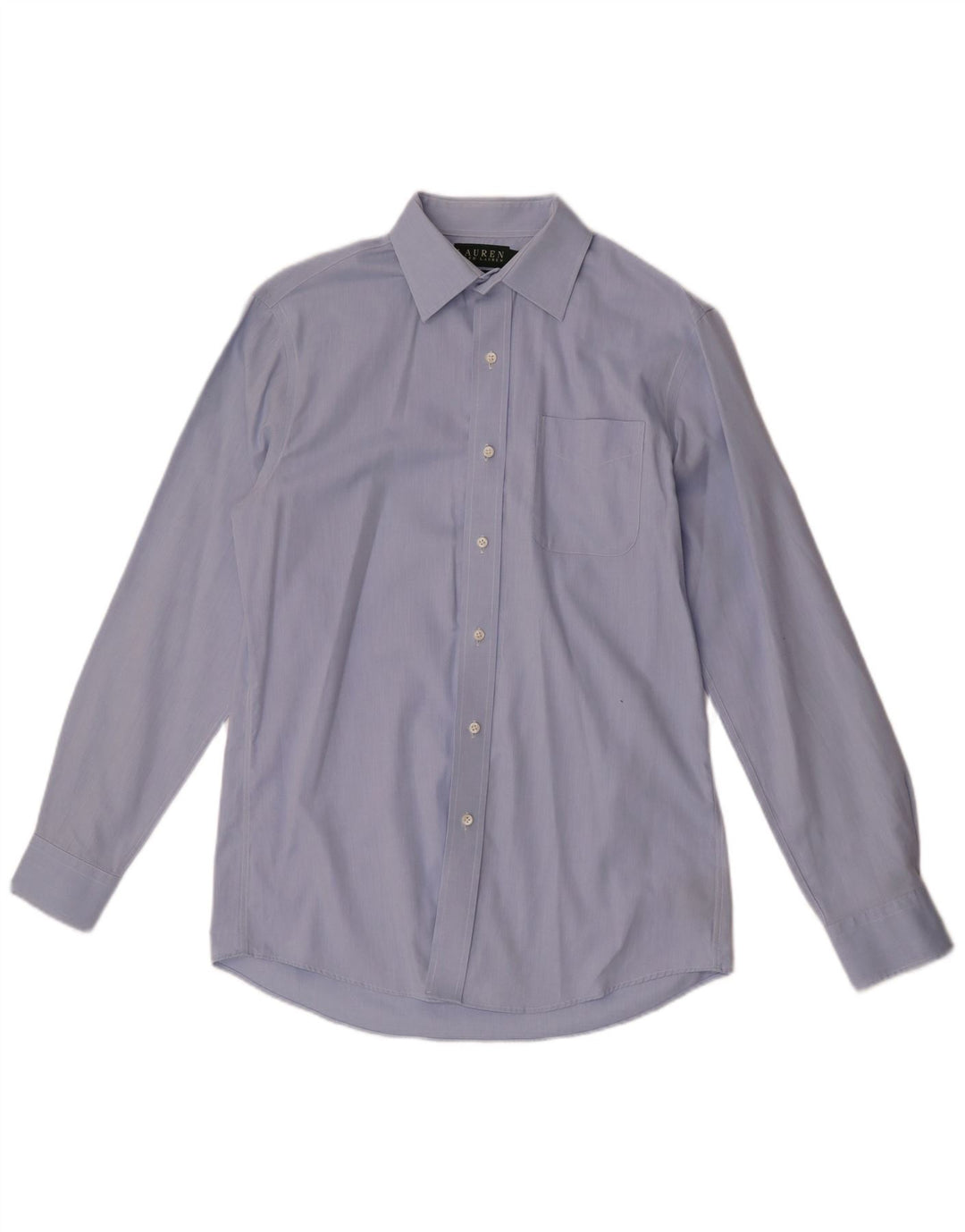 Camisa masculina Ralph Lauren tamanho 15 1/2 39 algodão azul médio