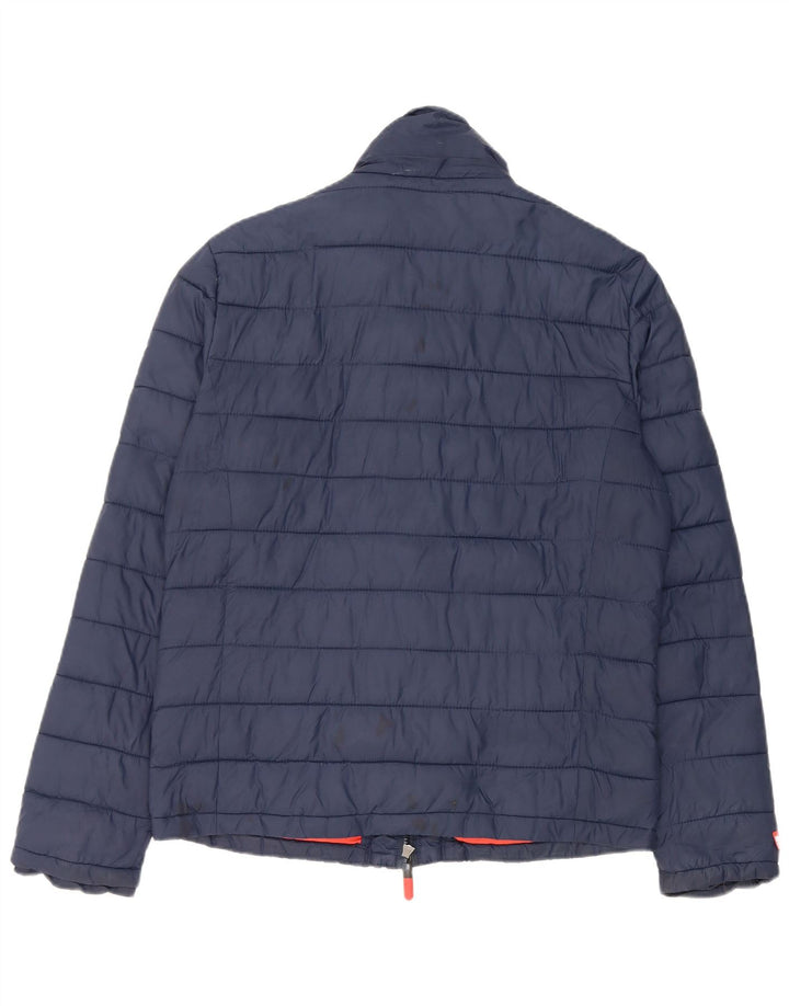 Jaqueta acolchoada masculina Superdry UK 40 grande nylon azul marinho