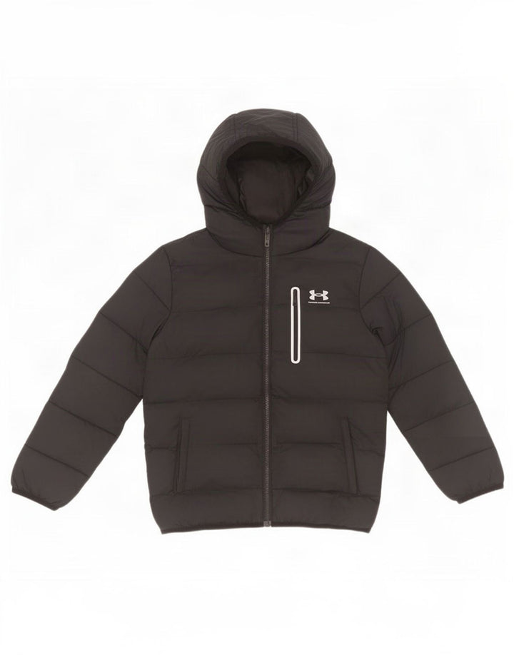 Jaqueta acolchoada com capuz para meninos Under Armour 10-11 anos preto poliamida