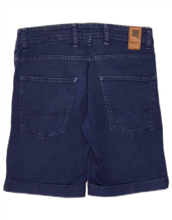 Zara Shorts jeans masculino UE 38 pequeno W30 azul marinho