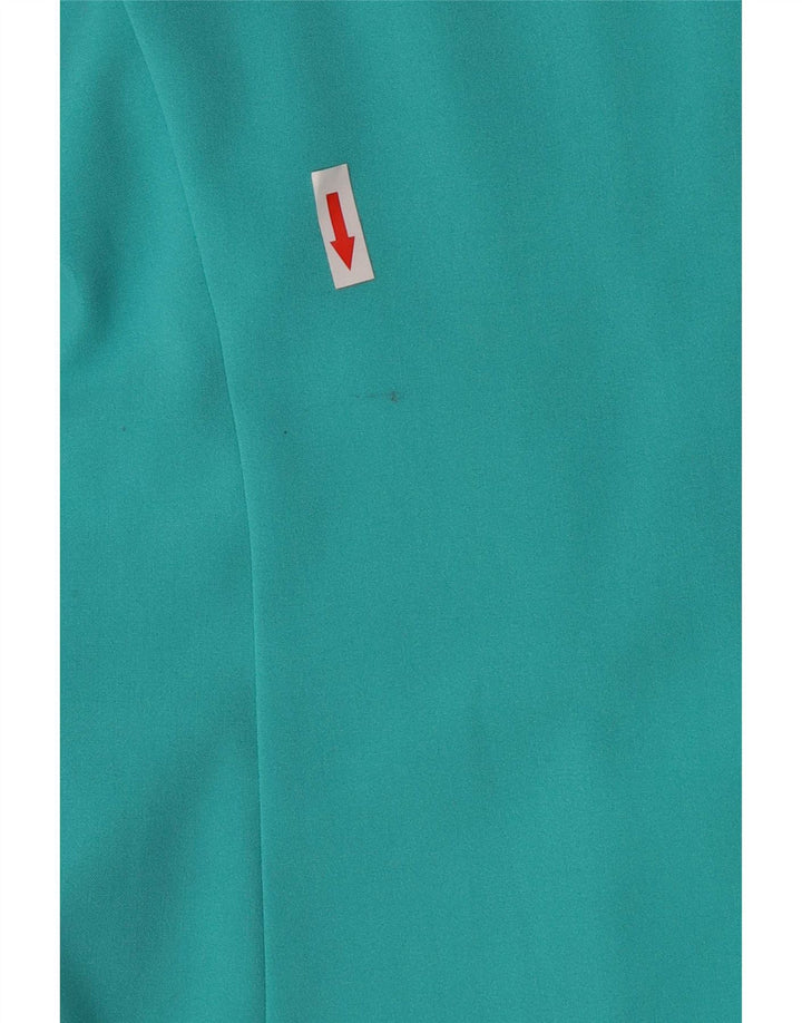 Jaqueta blazer aberta feminina Marks & Spencer Reino Unido 8 poliéster turquesa pequeno