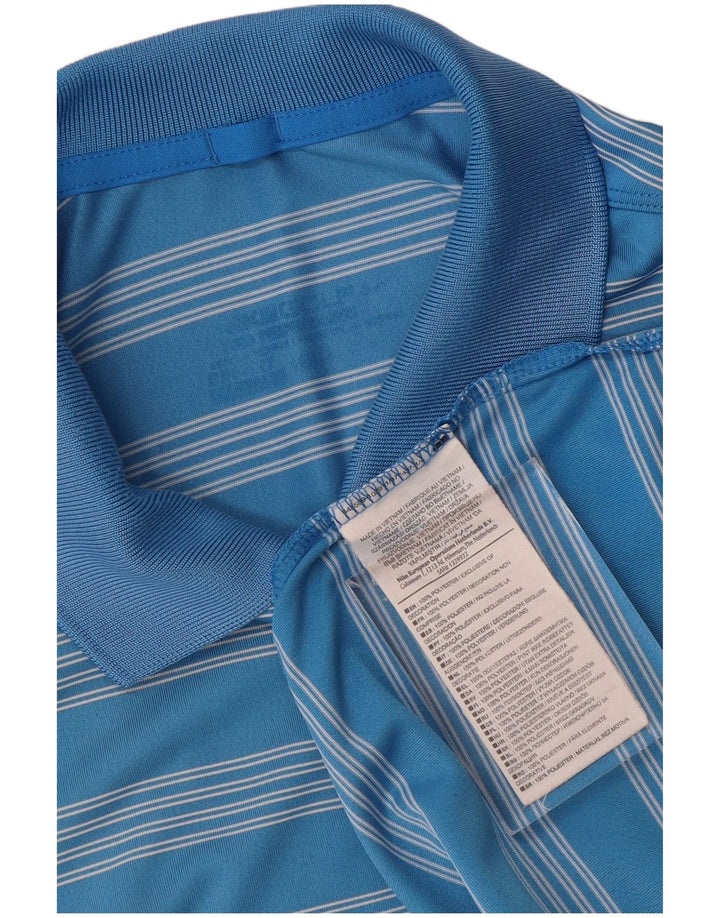 Camisa polo masculina Nike XL poliéster listrado azul