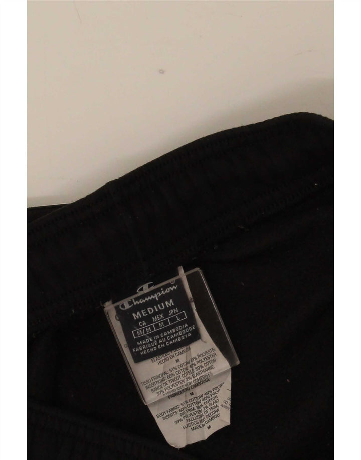 Calça esportiva masculina Champion com estampa gráfica, joggers médios de algodão preto