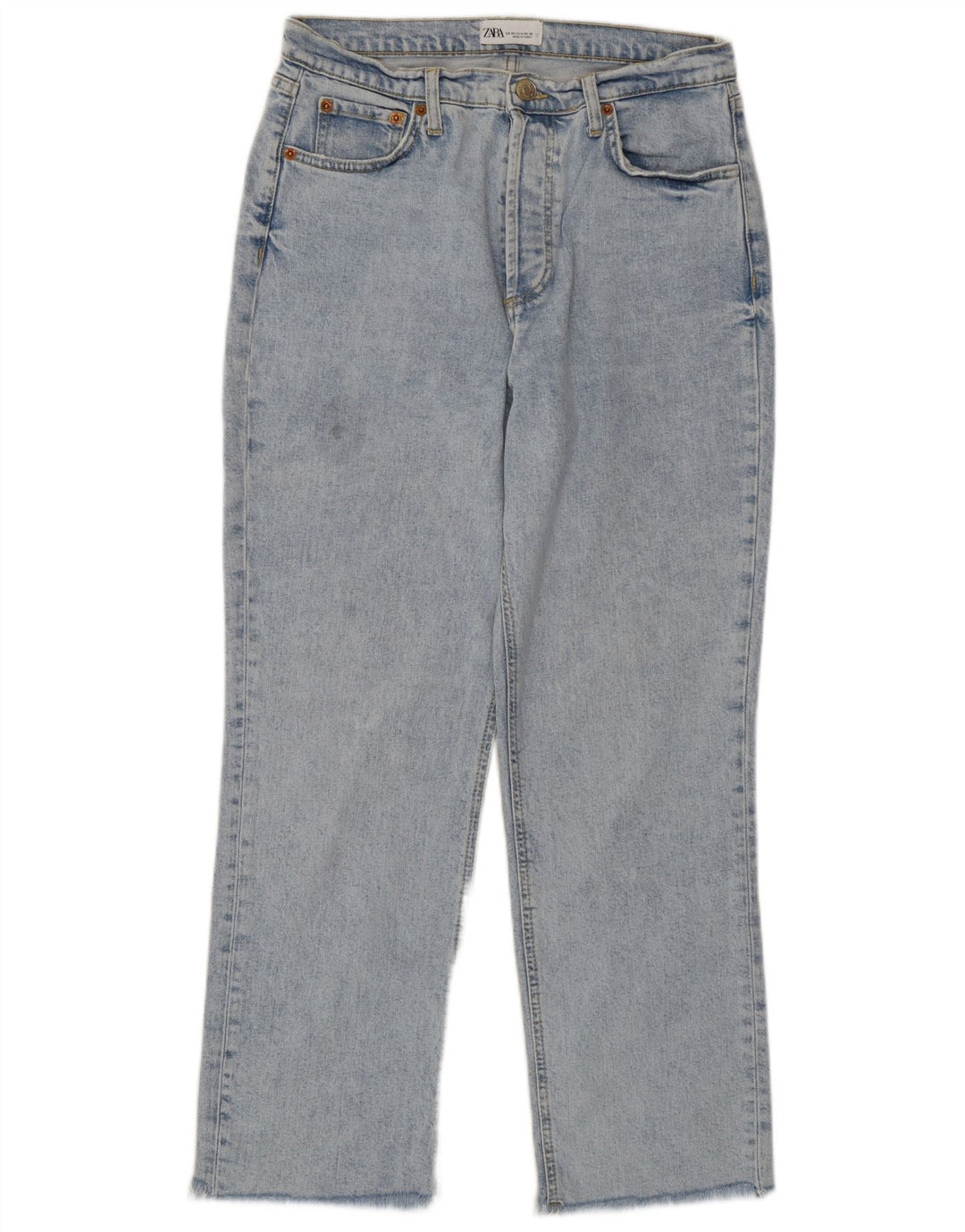 Calça jeans reta feminina Zara EU 40 médio W30 L26 azul