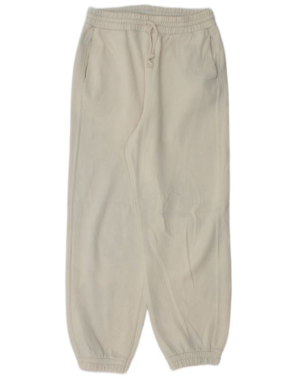 Calça esportiva feminina Zara com ajuste solto e jogging UK 14 médio off white