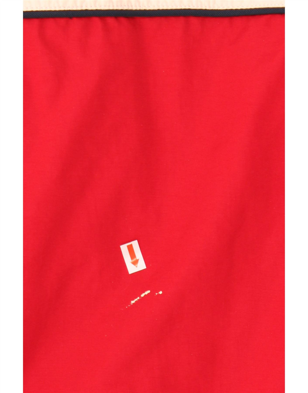 Jaqueta de chuva masculina Tommy Hilfiger com capuz Reino Unido 40 grande bloco colorido vermelho nylon