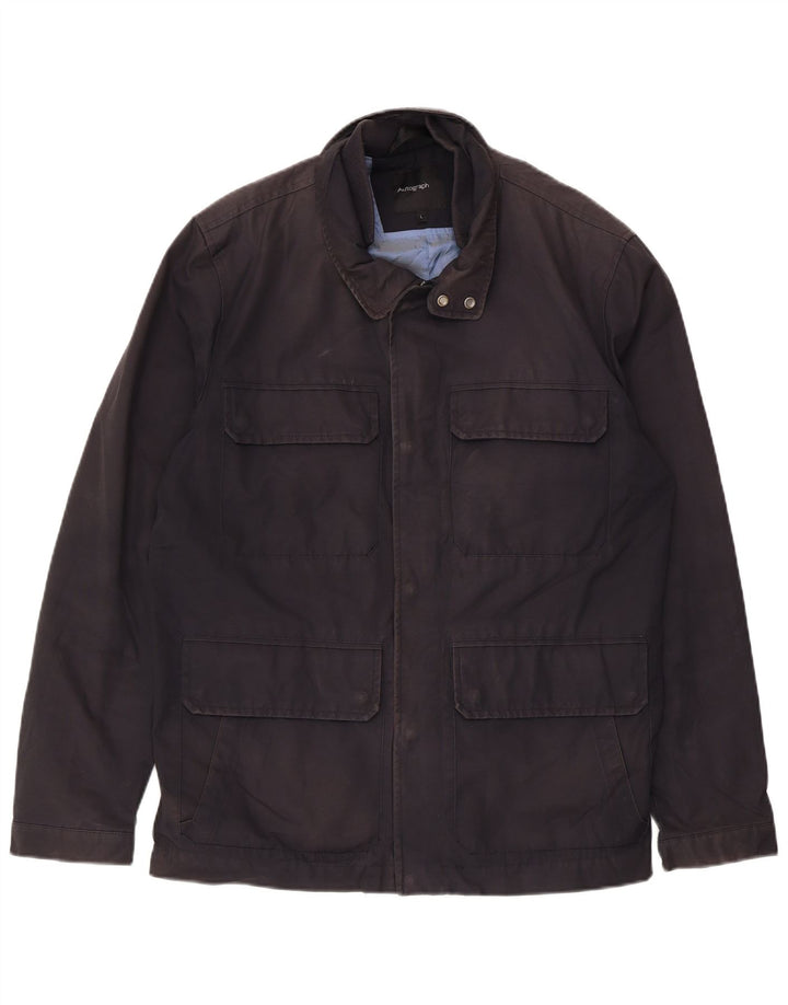 Jaqueta masculina Marks & Spencer Autograph Utility Reino Unido 40 grande algodão azul marinho