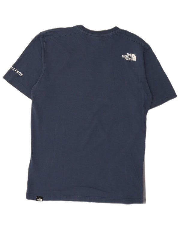 Camiseta gráfica masculina The North Face XS azul marinho algodão colorblock