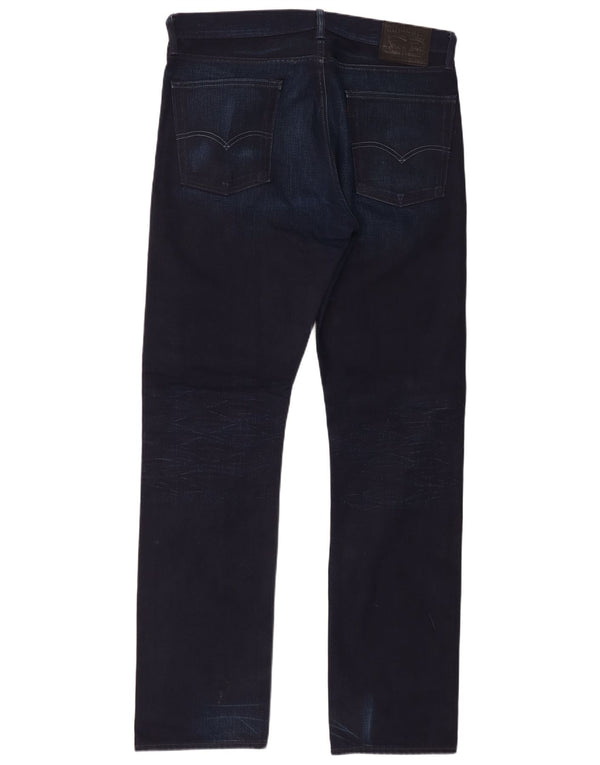 Levi's Masculino 513 Straight Jeans W36 L34 Azul Marinho Algodão