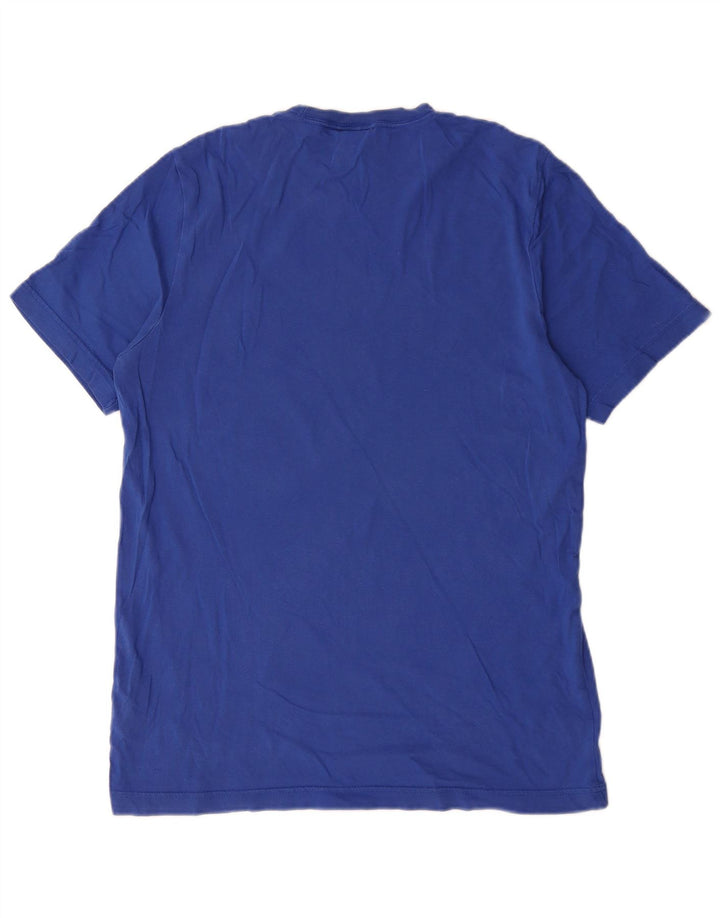 Adidas Mens Camiseta Top Médio Algodão Azul Marinho