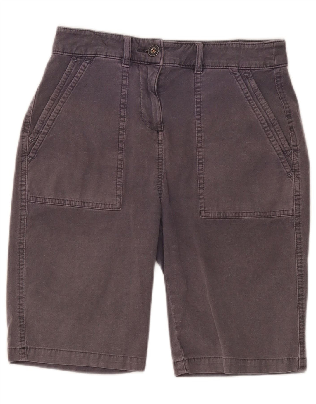 Shorts Chino Feminino White Stuff UK 8 Pequeno W28 Algodão Cinza
