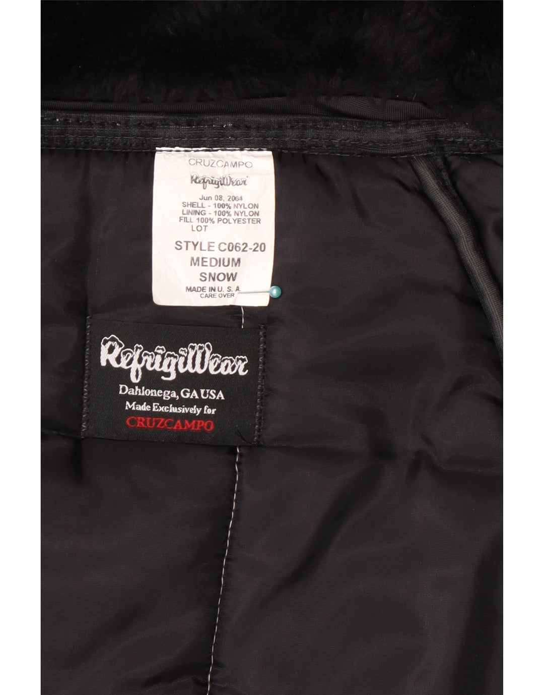 Refrigiwear Casaco acolchoado feminino Cruzcampo UK 14 Medium Off White Colourblock