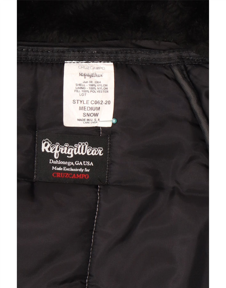 Refrigiwear Casaco acolchoado feminino Cruzcampo UK 14 Medium Off White Colourblock