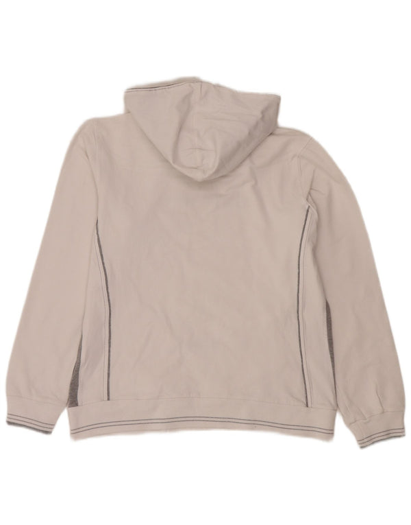 Jumper feminino com capuz gráfico Champion UK 18 XL branco colorblock algodão