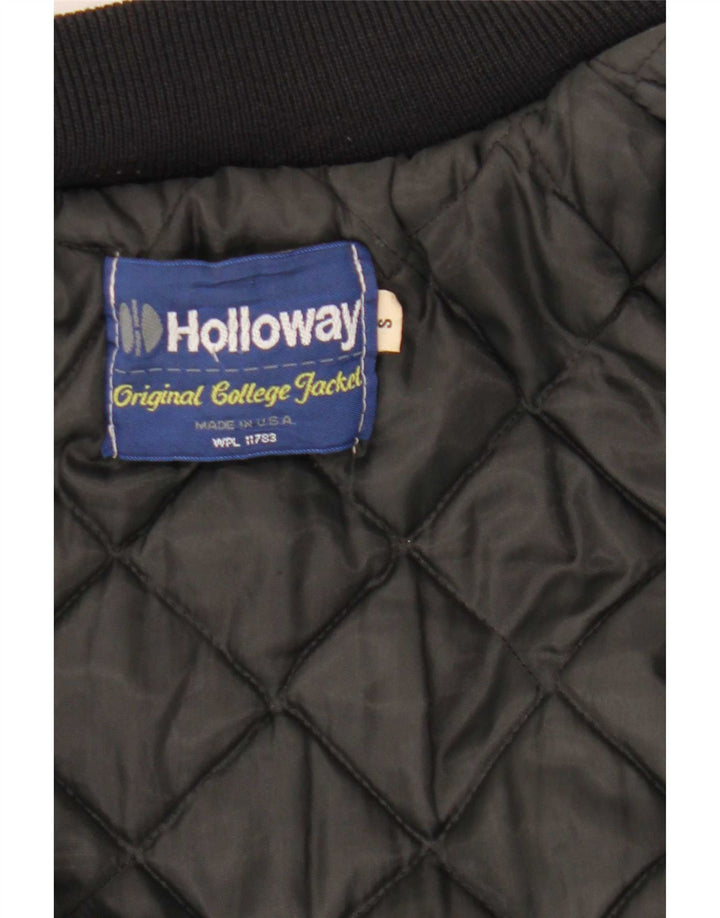 Jaqueta masculina Holloway Varsity UK 36 pequena preta