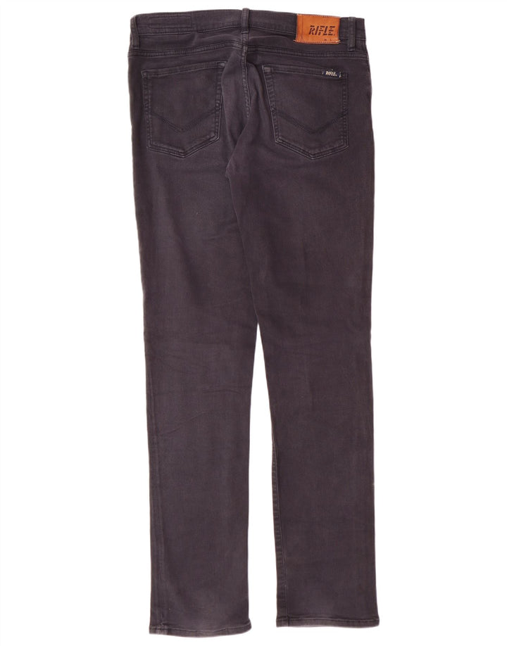 RIFLE Masculino Slim Jeans W34 L34 Cinza Algodão