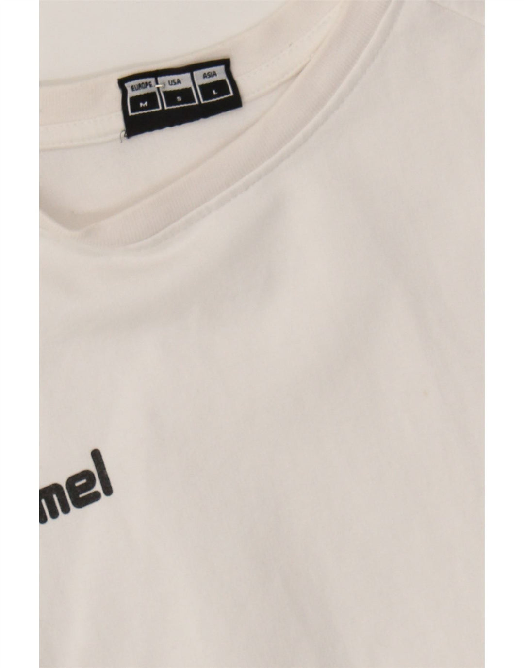 HUMMEL Mens Graphic Sweatshirt Jumper Medium White Cotton Vintage Hummel and Second-Hand Hummel from Messina Hembry 