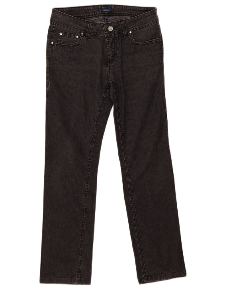 Jeans retos femininos Trussardi W26 L27 algodão cinza