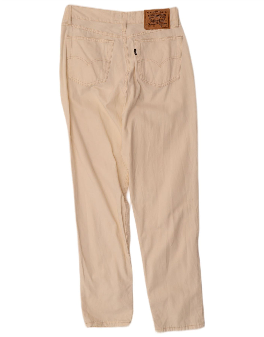 Jeans retos femininos LEVI'S W34 L30 algodão branco