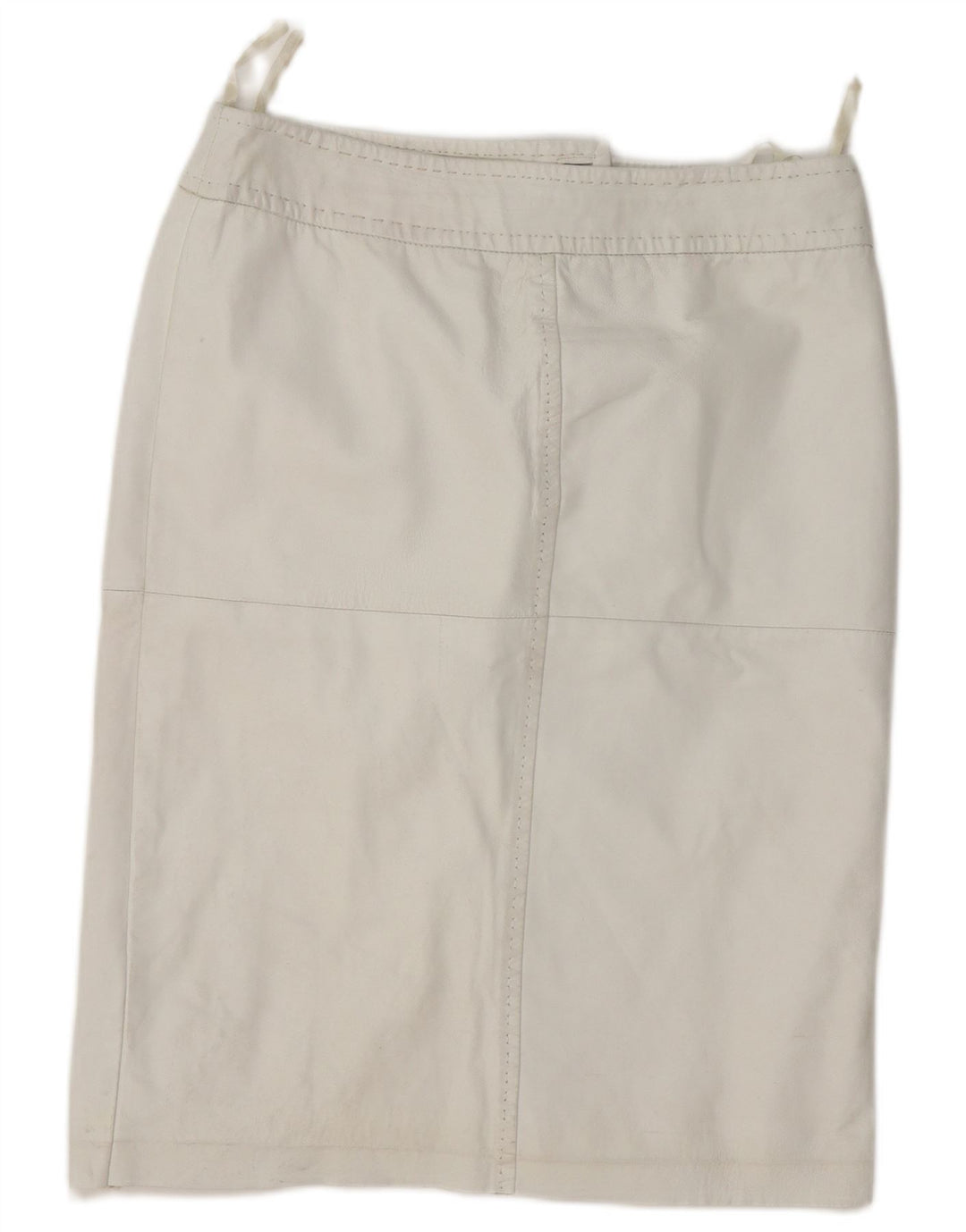 Saia feminina de couro Madeleine média W30 branca