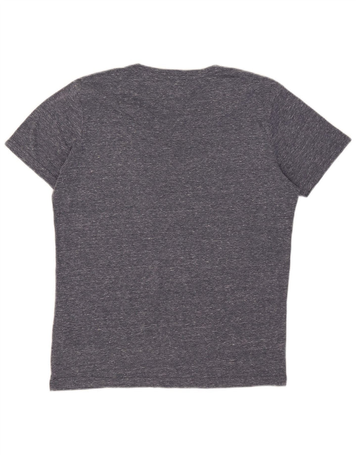 Camiseta feminina Tommy Hilfiger UK 16 grande poliéster manchado cinza
